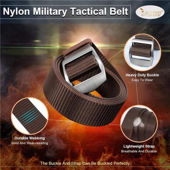 Tactical HeavyDuty Reinforced NylonBelt for Men Adjustable Military Webbing Belt - Picture 2 of 7